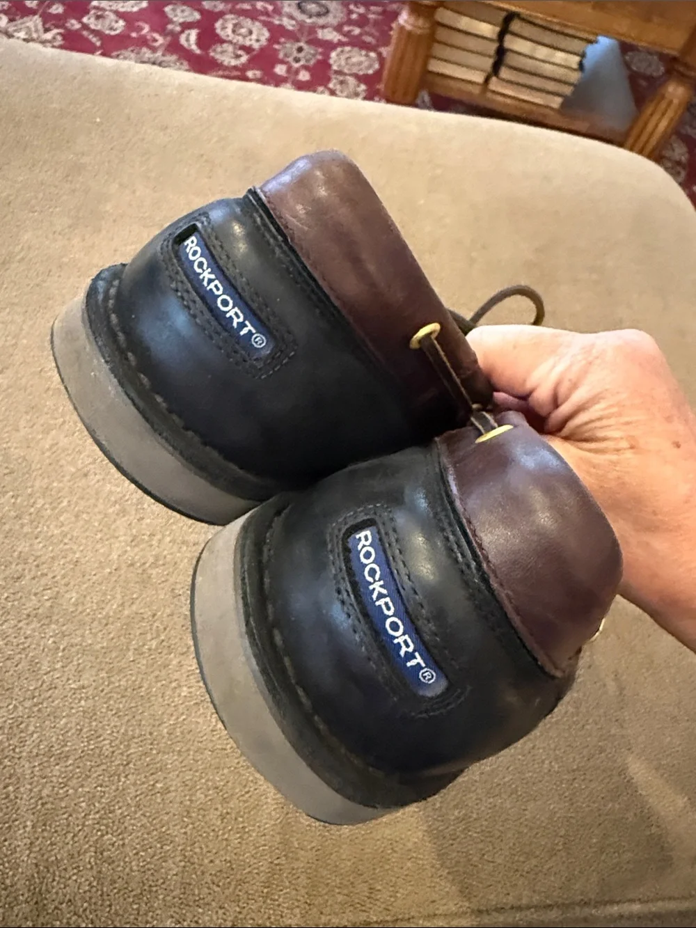 Rockport Men's Dress Shoes Leather Loafers Size 12 Boat Shoes (TD)